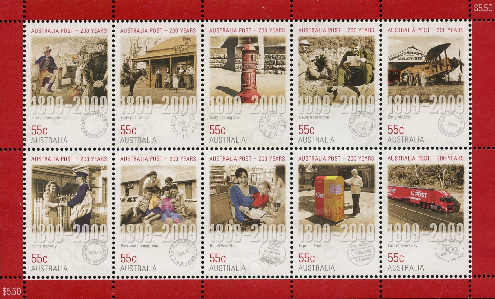 BOOK STAMPS AUSTRALIA